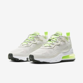 Nike Air Max 270 React - Női Utcai Cipő - Szürke/Zöld/Fehér/Szürke